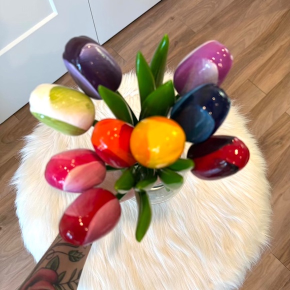 🌷Wood Tulip Bouquet from Holland! - Total 9 (NIB) - Picture 4 of 12